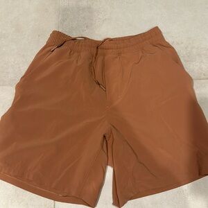 Lululemon linerless shorts orange medium